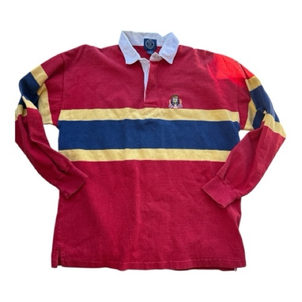 GAP Vintage Men's Long Sleeve Ruby Polo Shirt Large